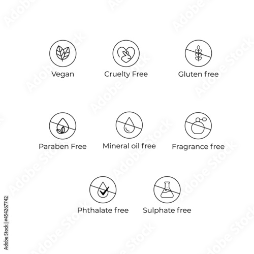 icon set for product label design 