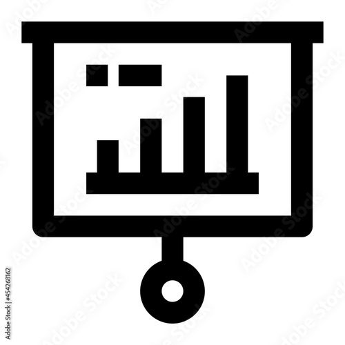 Projector Screen Icon Illustration