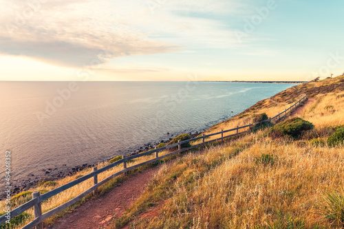 Marion to Hallett Cove Coastal Walking Trail at sunset  South Australia  South Australia