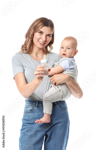 Young mother with little ba...