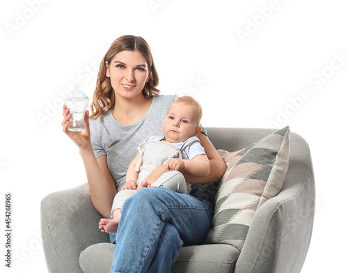 Young mother with little ba...
