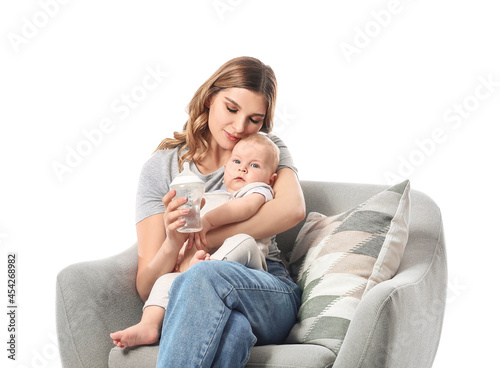 Young mother with little ba...