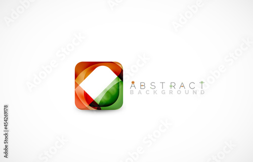 Free Download Minimal background. Abstract square shape with round corners created with wavy forms. Vector Illustration For Wallpaper, Banner, Background, Landing Page - GFXLoad