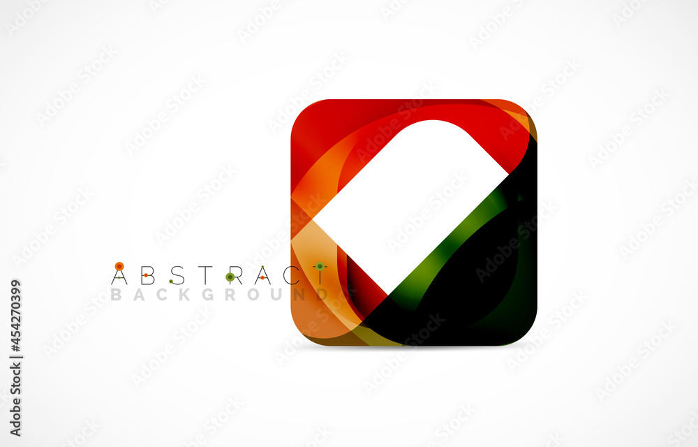 Minimal background. Abstract square shape with round corners created with wavy forms. Vector Illustration For Wallpaper, Banner, Background, Landing Page Minimal background. Abstract square shape with round corners created with wavy forms. Vector Illustration For Wallpaper, Banner, Background, Landing Page