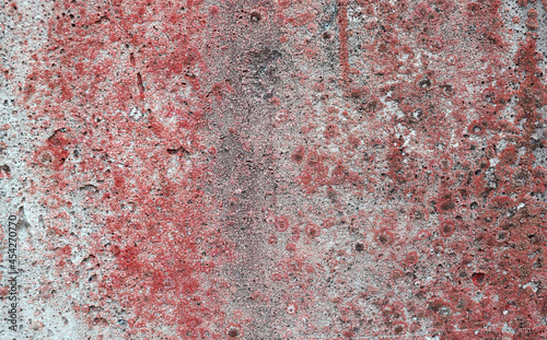 Red concrete slab texture for banner design. Dirty old wall background