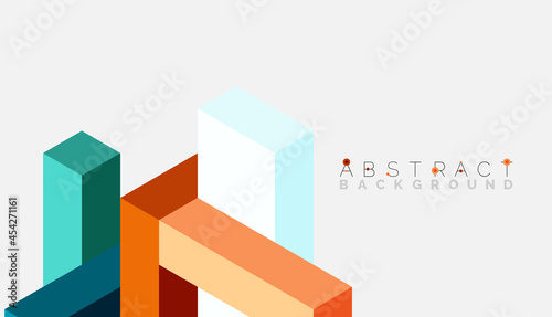 Abstract background. 3d cubes, cubic elements and blocks. Techno or business concept for wallpaper, banner, background, landing page