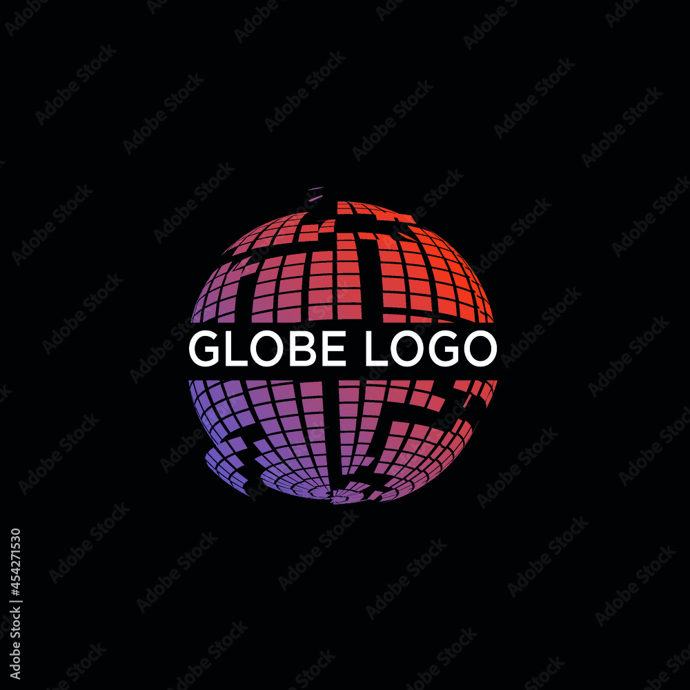 globe logo icon vector