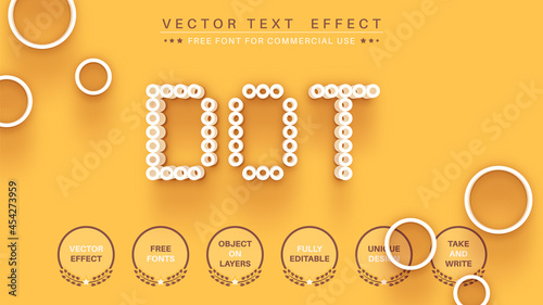 Dot -  Editable Text Effect, Font Style