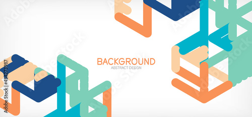 Abstract background. Color lines on white background. Linear abstract composition. Techno or business concept for wallpaper  banner  background  landing page