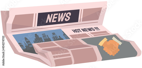 Vintage newspaper of business. News articles newsprint magazine old design. Printing text in preess. Brochure newspaper pages with headline of hot news. Paper retro journal vector grunge template