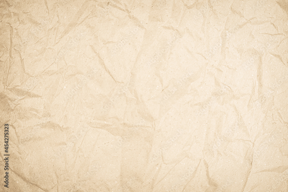 Brown recycled paper crumpled texture background. Cream Old vintage page Brown recycled paper crumpled texture background. Cream Old vintage page