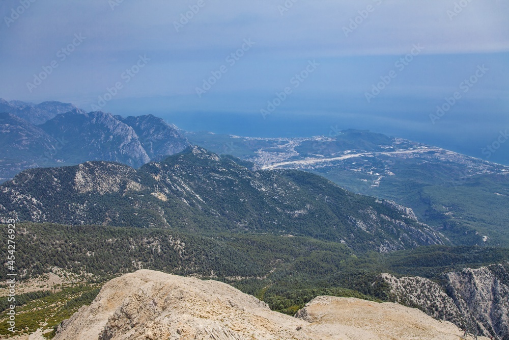 Turkish Tahtali mountain high top landscape view