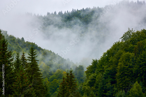 beautiful landscape in the mountain area in the Carpathian mountains Romania