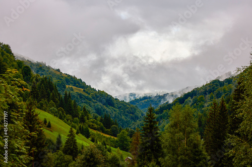 Fototapeta Naklejka Na Ścianę i Meble -  beautiful landscape in the mountain area in the Carpathian mountains Romania