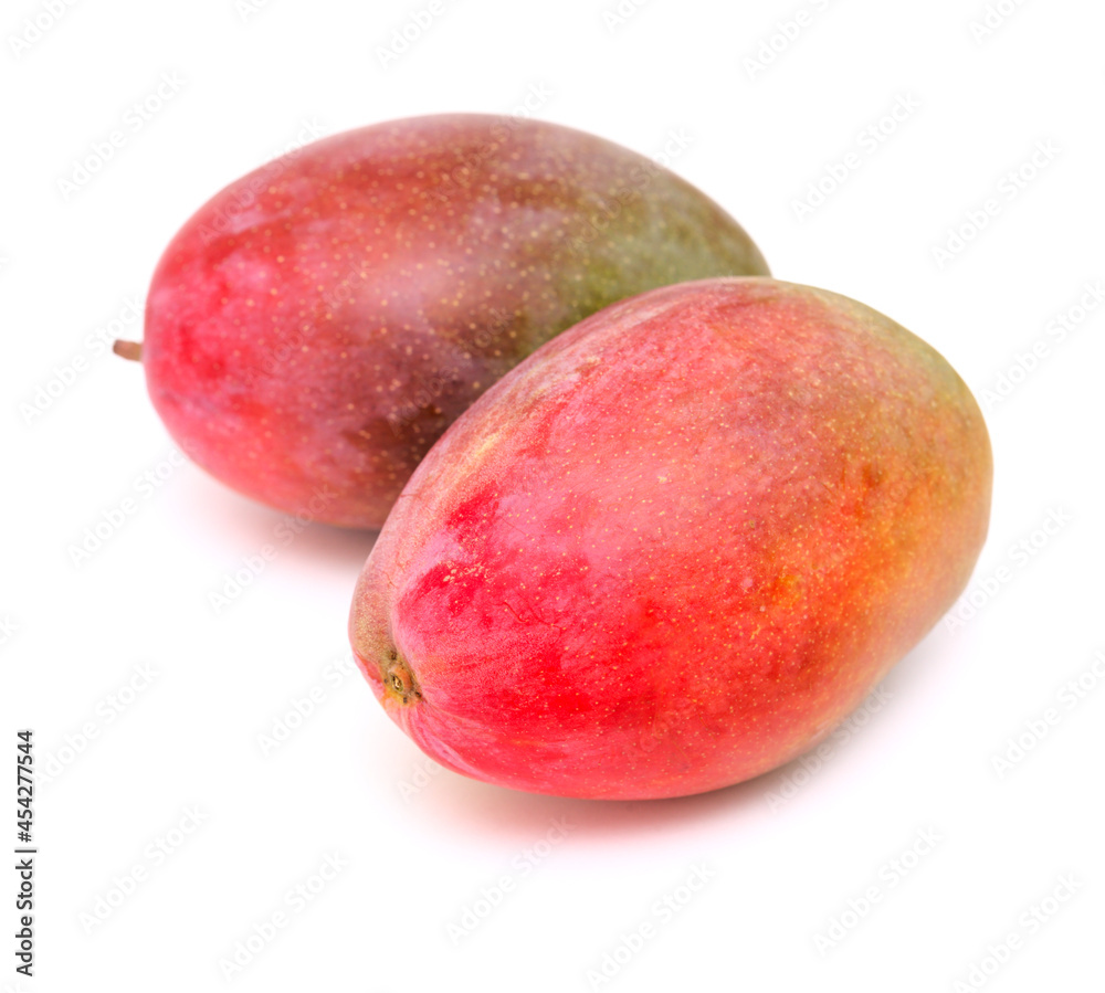Agriculture of Gran Canaria - ripe large mango fruit isolated on white background Agriculture of Gran Canaria - ripe large mango fruit isolated on white background