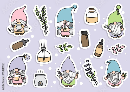 Essential oil gnome sticker, planner and scrapbook.