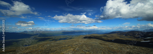 View from mount Laktatjakka in Swedish Lapland