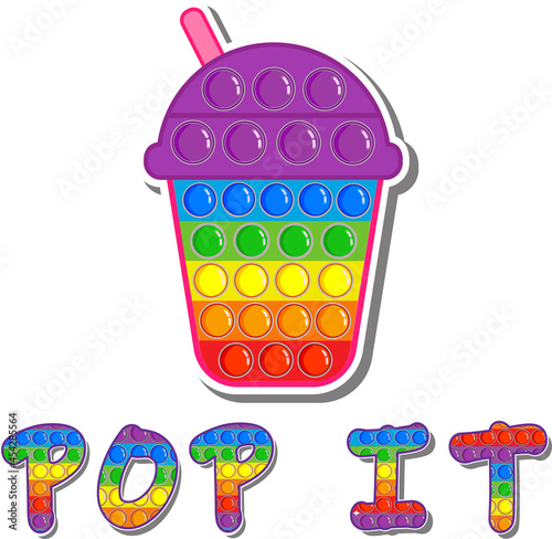 Pop it. Vector illustration isolated on a white background.