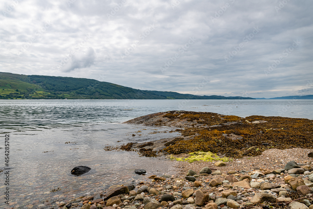 Looking North along the coast of Loch Fyne in Argyll in Scotland