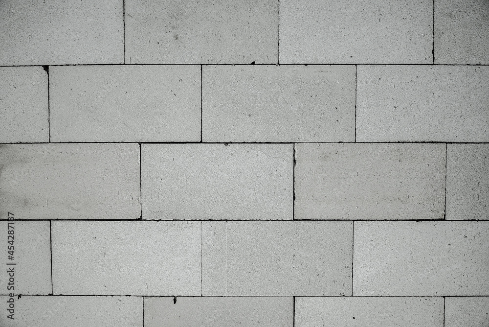 Fototapeta premium House walls built from a concrete foam blocks