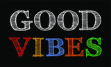 good vibes motivational quotes t shirt design graphic vector 