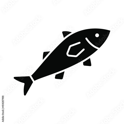 Fish vector icon. sea       food illustration sign. ocean or sea symbol or logo.