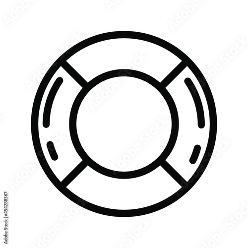 Lifebuoy vector icon. sea illustration sign. rescuer rescuer.
