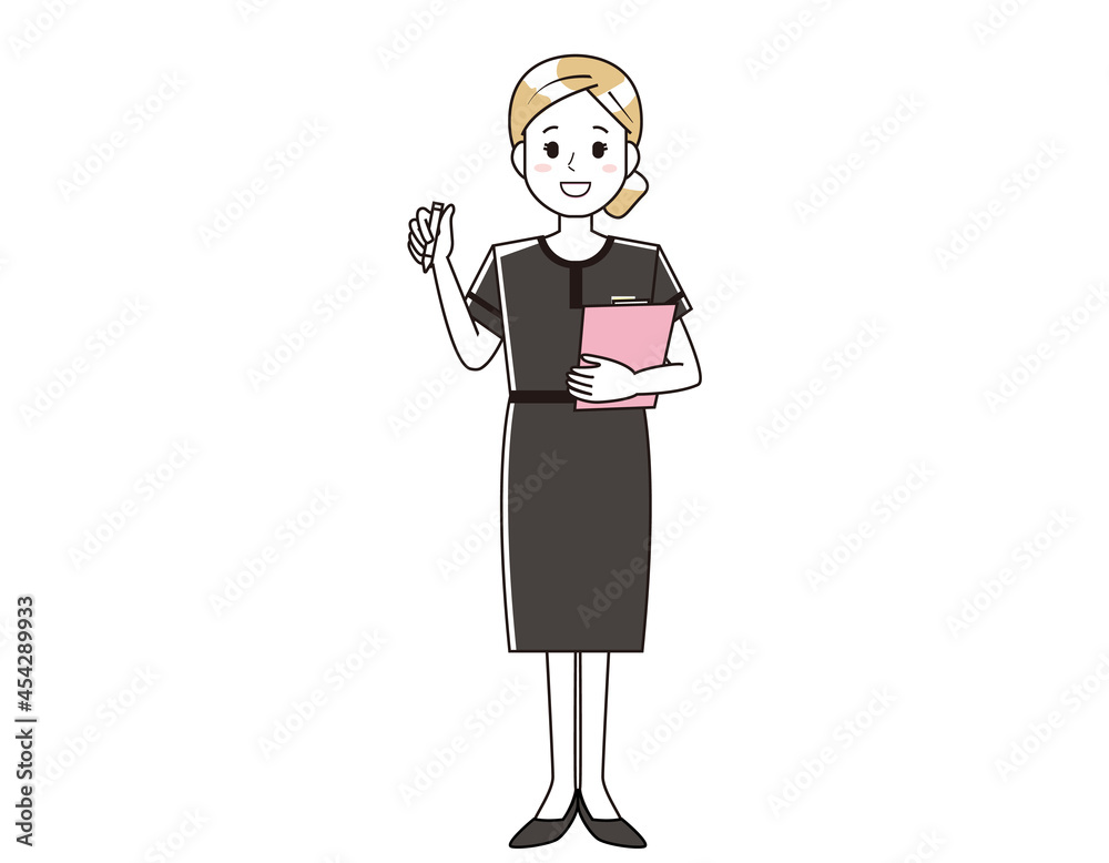 Vector illustration of a esthetician woman . Vector illustration of a esthetician woman .