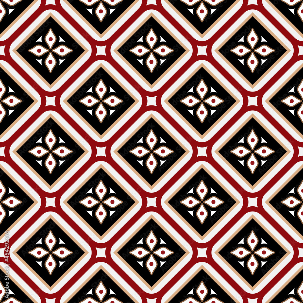 seamless floral batik pattern