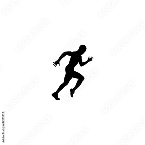 Running Character abstract Logo design vector template Fitness man concept icon