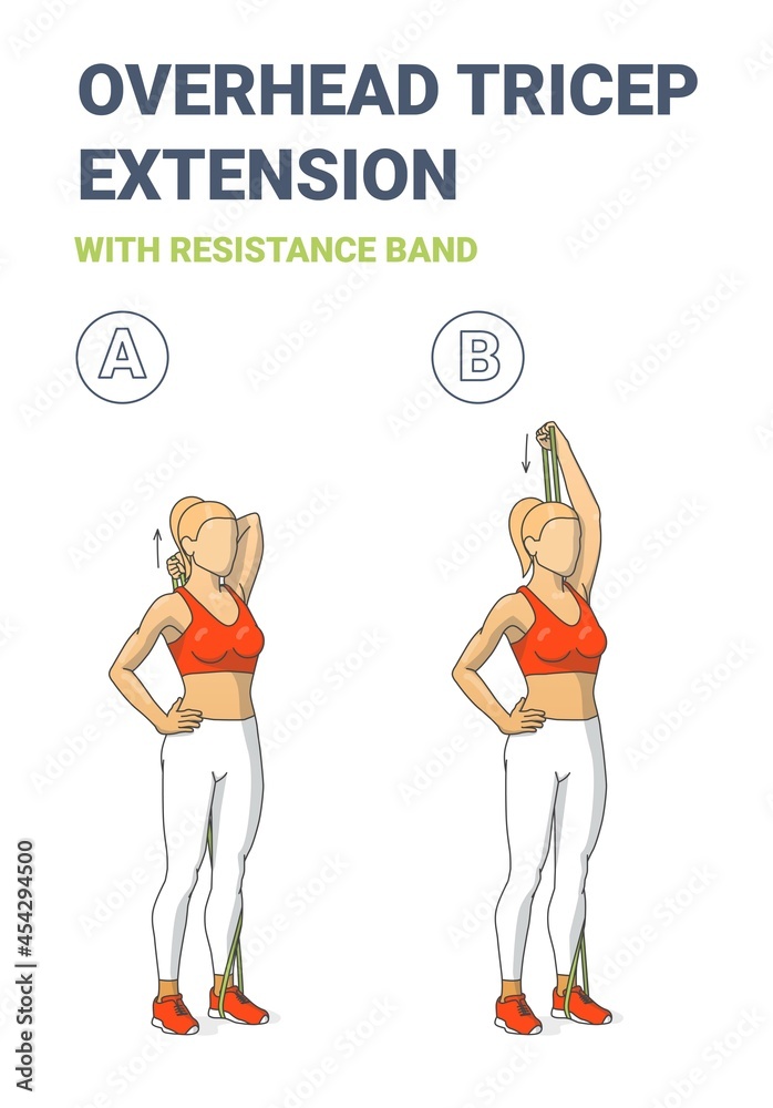 Girl Doing Overhead Tricep Extension Home Workout Exercise with