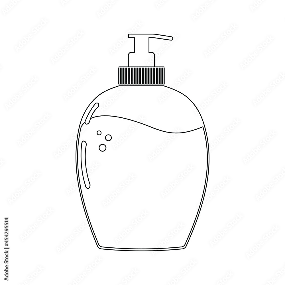 Cosmetic bottle linear icon isolated on white background. Thin black line customizable illustration. Vector. Cosmetic bottle linear icon isolated on white background. Thin black line customizable illustration. Vector.