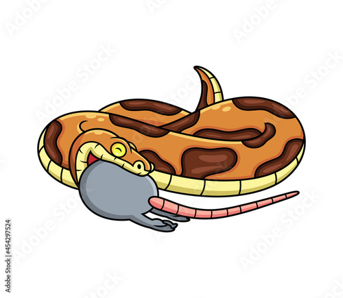 snake eat mouse cartoon