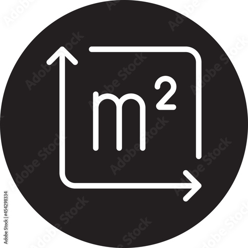 area m2 glyph icon