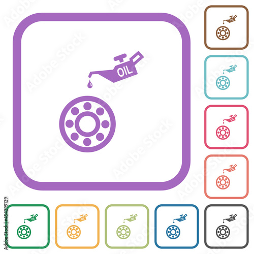 Oiler can and bearings simple icons