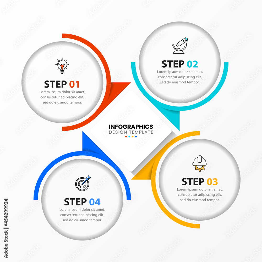 Infographic design template. Creative concept with 4 steps Infographic design template. Creative concept with 4 steps