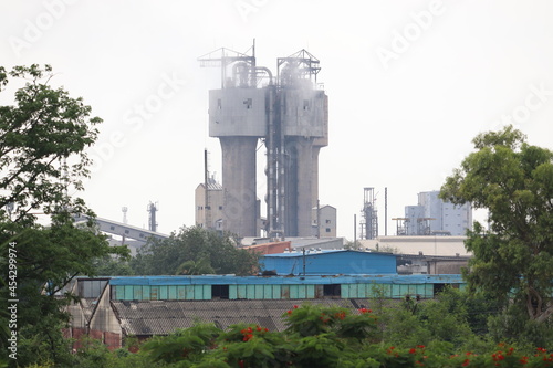 Kanpur, Uttar Pradesh India- August 25 2021: Steel manufacturing plant and the metallurgy factory for producing finished goods from raw minerals.