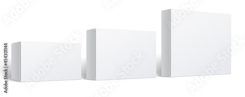 Realistic White Package Box. For Software, electronic device