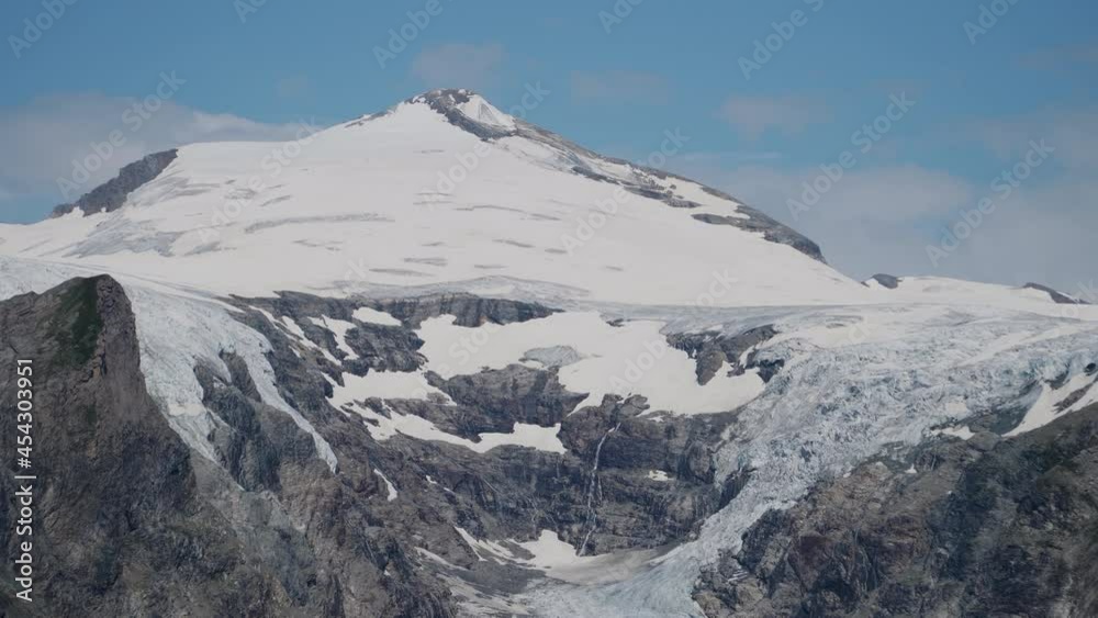 View on Johannisberg summit with Pasterze glacier in Hohe Tauern National Park, Grossglockner Massif View on Johannisberg summit with Pasterze glacier in Hohe Tauern National Park, Grossglockner Massif