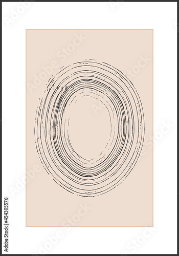 Trendy abstract creative minimalist artistic hand drawn line art composition