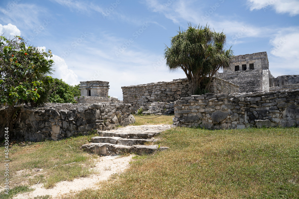 Ancient mayan ruins in Tulum, Mexico