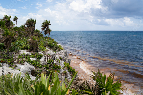 caribbean coast in tulum, yucatan, mexico