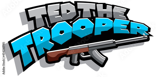 Ted The Trooper logo text design