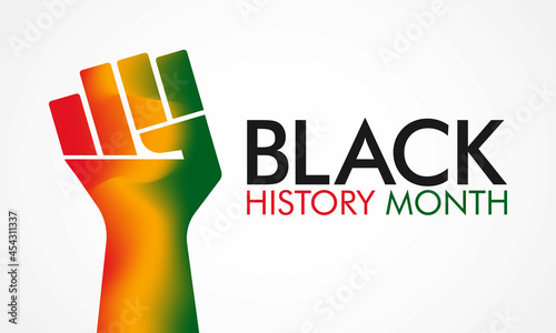 Black history month is observed every year in October, it is a way of remembering important people and events in the history of the African diaspora. Vector illustration
