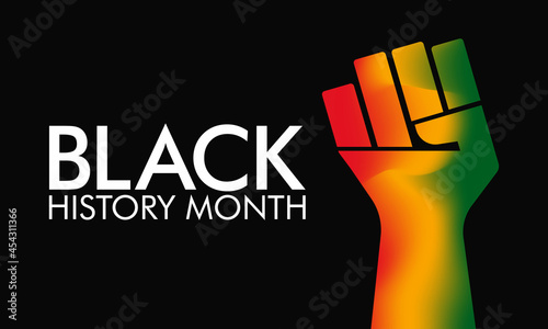 Black history month is observed every year in October, it is a way of remembering important people and events in the history of the African diaspora. Vector illustration