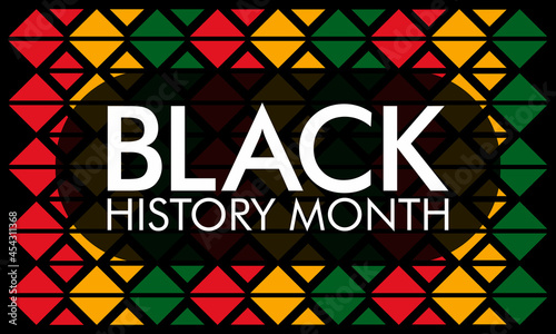 Black history month is observed every year in October, it is a way of remembering important people and events in the history of the African diaspora. Vector illustration
