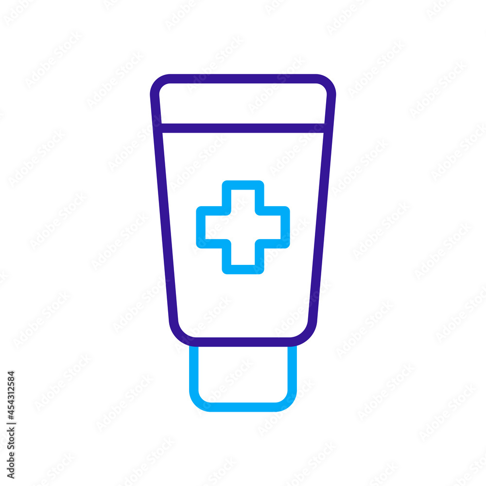 Obraz premium Ointment cream tube medicine vector icon