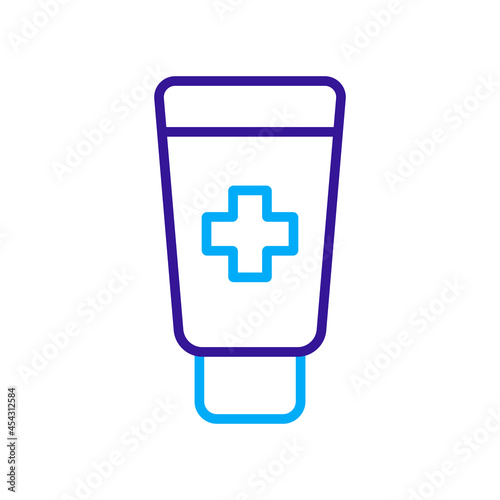 Ointment cream tube medicine vector icon