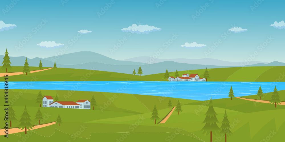 Fototapeta premium Lake Background