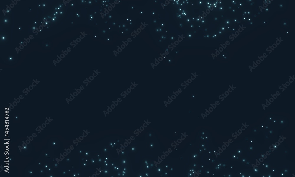 3D Illustration with stars on the top and bottom with bluish background and copy space 3D Illustration with stars on the top and bottom with bluish background and copy space